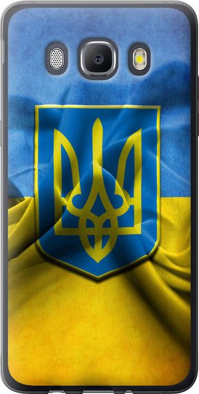 Чехол на Samsung Galaxy J5 (2016) J510H Флаг и герб Украины 1 "375u-264-17620"