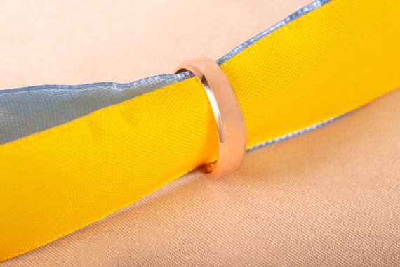 Обручальное кольцо американка из красного золота 19 | Зображення 1