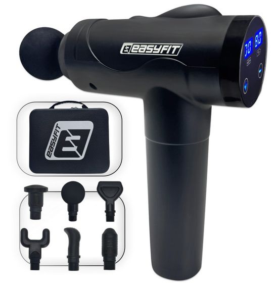 Перкусійний масажер для спини EasyFit Vibe 6 насадок, 30 режимів (EF-2072)