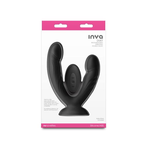Подвійний дилдо з вібрацією NS Novelties INYA - Duet - Black Sex Aura | Зображення 3