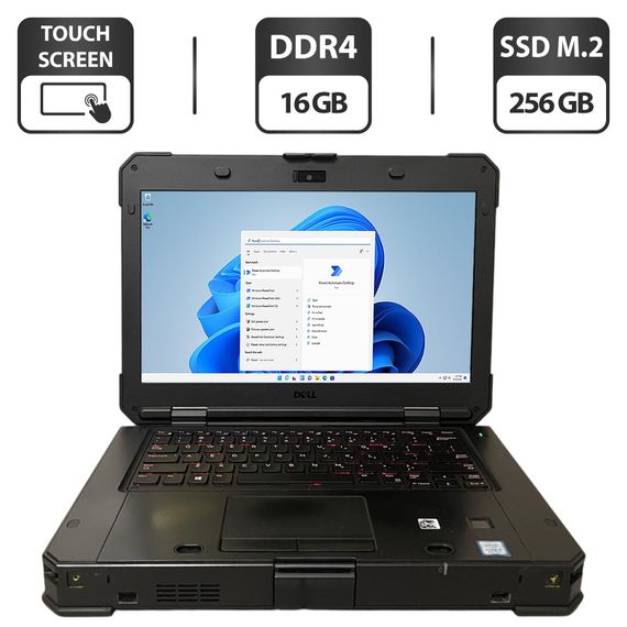 Защищенный ноутбук Dell Latitude 5424 Rugged / 14" (1920x1080) IPS Touch / Intel Core i5-8350U (4 (8) ядра по 1.7 - 3.6 GHz) / 16 GB DDR4 / 256 GB SSD M.2 / Intel UHD Graphics 620 / WebCam / Fingerprint б/у