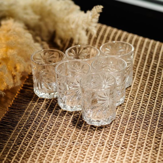 Набір чарок для віскі Shot glass 6 штук по 75 мл HP-17-34 | Зображення 1