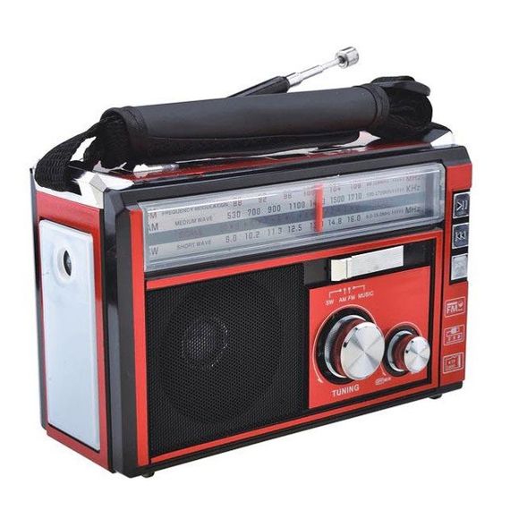 Радіоприймач портативне радіо Golon RX-381 акумуляторний та на батарейках ретро колонка usb sd mp3 fm | Зображення 2