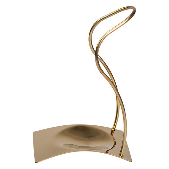 Підставка під ополоник, лопатку або ложку 12×10,5×17 см з нержавіючої сталі Золото HP-19-15-G | Зображення 2