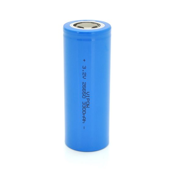 Литий-железо-фосфатный АКБ 26650 LiFePO4 Vipow IFR26650 FlatTop, 3300mAh, 3.2V