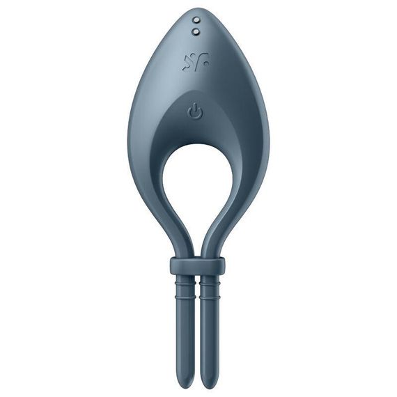 Ерекційне смарт віброкільце ласо з регулюванням розміру Satisfyer Bullseye, Темно синій | Зображення 1