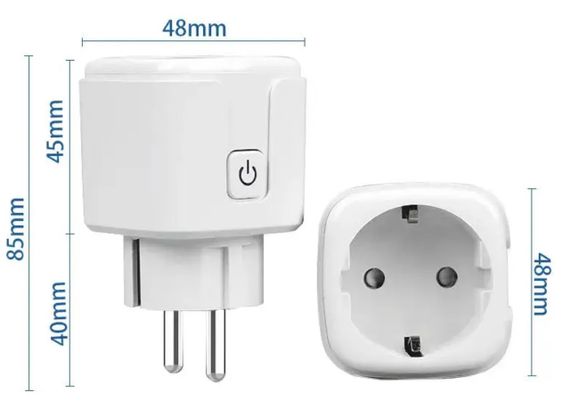 Розумна Wi-Fi розетка 16А з енергометром, таймером, Tuya Smart і Smart Life сумісна з Google Home та Alexa - White | Зображення 2