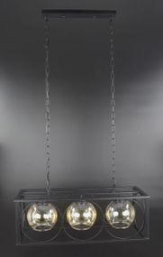 Люстра підвісна LOFT на 3 лампочки 25802 Чорний 35-110х24х62 см.