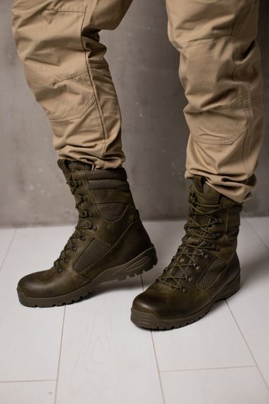 Тактичні берці STIMUL Козак / Шкіра / Cordura / Демісезон /койот/олива/чорний 28.1, Демисезон, Олива