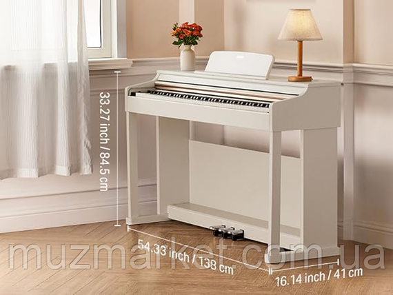 Цифрове піаніно Donner DDP-100 WH (стійка, 3 педалі, пюпітр, блок живлення) | Зображення 3