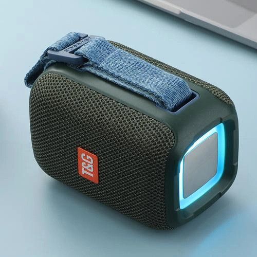 Портативная Bluetooth колонка TG339 5W с RGB подсветкой. BC-146 Цвет: зеленый | Зображення 1