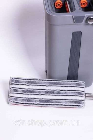 Телескопическая швабра с плоской насадкой ведро с двумя секциями для мытья пола и отжима, комплект для уборки HP-35015-20 | Зображення 9