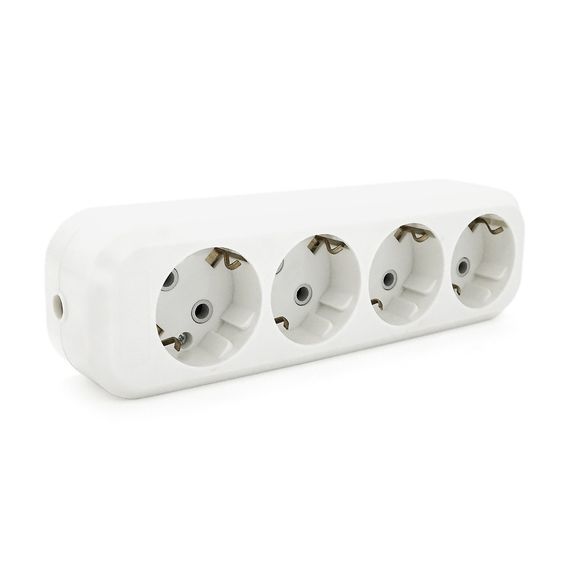 Колодка для удлинителя 4 гнезда с заземлением 16A 250V