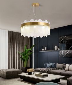 Люстра підвісна на 8 лампочок 26859 Латунь 40-200х60х60 см.