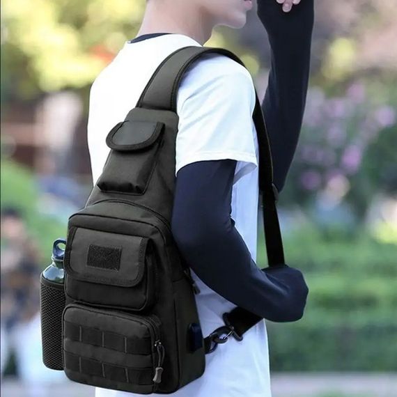 Чоловічі сумки через плече, Оригінальна чоловіча сумка крос-боді, Сумка слінг для чоловіків RX-80 | Зображення 5