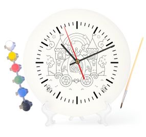 Детский набор для творчества часы раскраска Замок Принцессы 30 см (Г0168)