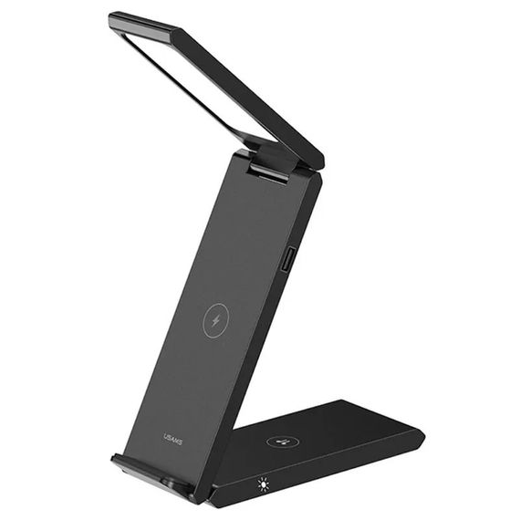 БЗУ Usams US-CD181 15W 3in1 with Table Lamp Black | Зображення 1