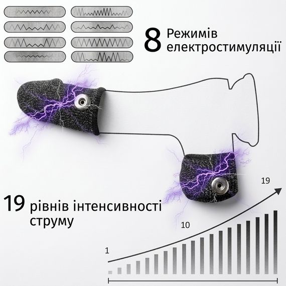 Насадки для електростимуляції еластичні силіконові 69 мм Чорний 2 шт | Зображення 5