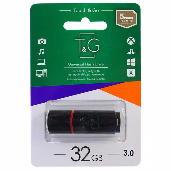 Флеш-накопичувач T&G 011 Classic Series USB 3.0 — 32GB Чорний | Зображення 1