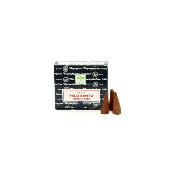 Ароматические конусы Satya Dhoop Пало Санто + подставка 12 шт. в уп. 8904245402662