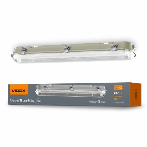 LED Світильник лінійний під лампу 2*T8 0,6м 220V IP65 VL-BNW-T8062G Videx | Зображення 8