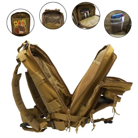 Надійний тактичний - Військовий Рюкзак з Кордури чоловічий туристичний | Зображення 6