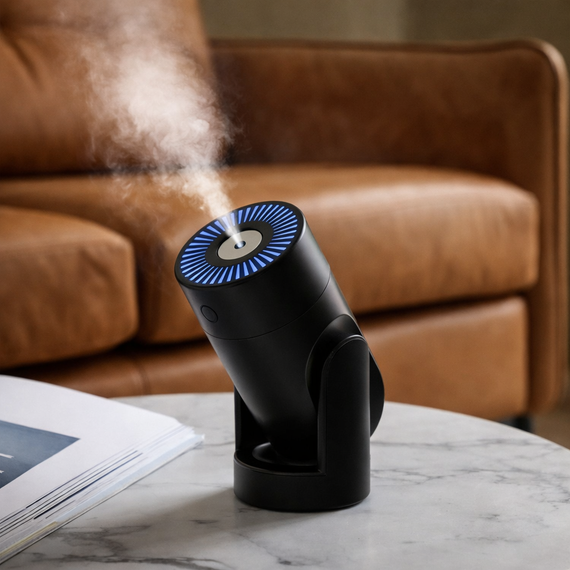 Зволожувач повітря-нічник Shaking Head Humidifier L09 — 220 мл, ультразвуковий, регульований нахил, LED-підсвітка, USB-живлення | Зображення 4