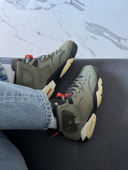Кросівки Jordan 6 x Travis Scott Retro Olive весна / літо / осінь 2035 | Зображення 6