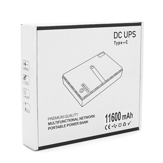ДБЖ UPS-18W DC1018P YT45949 для роутерів/комутаторів/PON/POE-430, 5//9/12V, 1A, 11600MAh(знімні 4*2900MAh), Black, BOX | Зображення 1