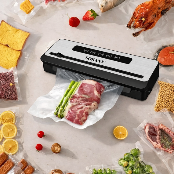 Вакуумний пакувальник для продуктів 200 Вт, Sokany SK-13076 / Домашній вакуматор | Зображення 2