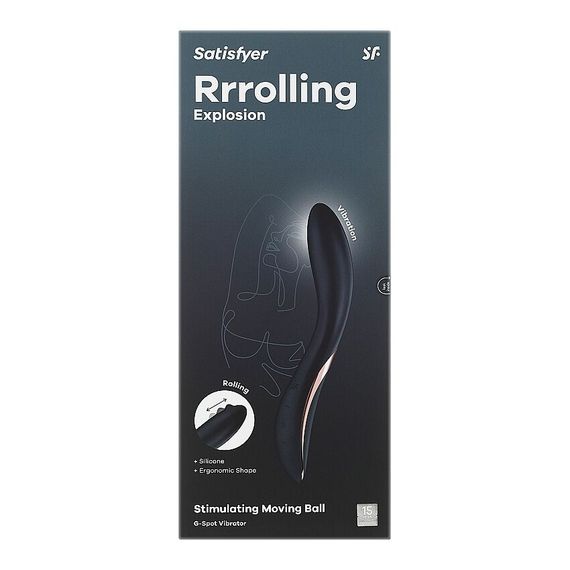 Вібратор із перлинною стимуляцією точки G Satisfyer Rrrolling Explosion Black | Зображення 6