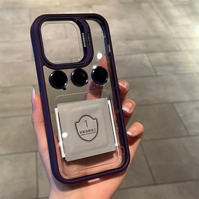 Чохол з підставкою та склом на камеру Lens Shield для iPhone 14 Pro Max колір Фіолетовий