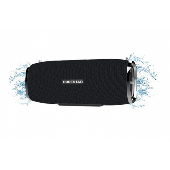 Портативная Bluetooth колонка с влагозащитой и мощностью 31 Ватт 2*8W+15W HPS A6 Black | Зображення 4