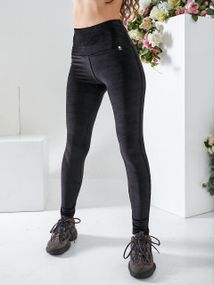 Женские модные велюровые лосины OB194/199 размер 52, цвет черный