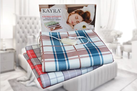 Електропростирадло 120*160 см Kayra з терморегулятором, Синє | Зображення 4