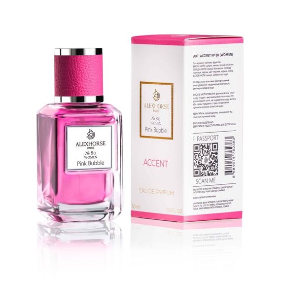 Парфумована вода для жінок Alex Horse Pink Bubble ACCENT  50 ml AA-080
