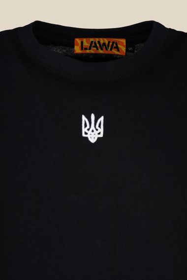 Футболка з принтом чоловіча Герб білий LAWA E-MB02307 S Чорний shop (2000990242686) | Зображення 6