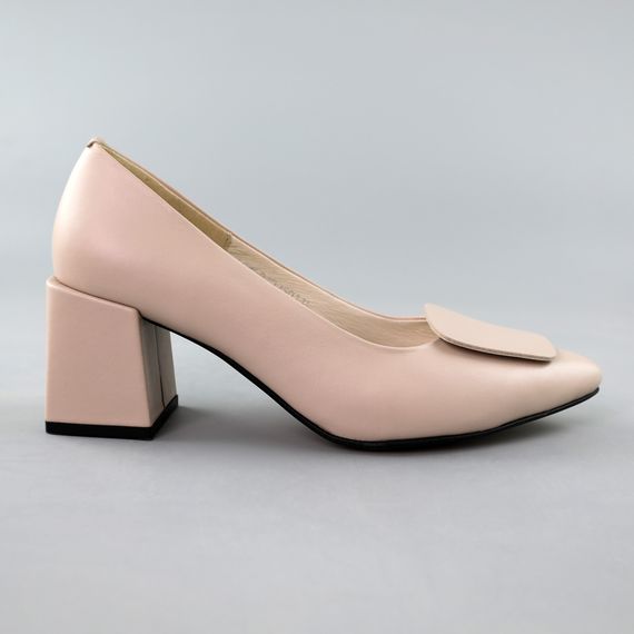 Туфлі човники жіночі шкіряні 591501 Бежевий  36 37 38 39 40 41