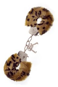 Наручники, Metal Handcuff with Plush, LEOPARD, Леопардовый