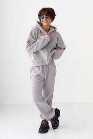 Спортивний костюм з двостороннього флісу - сірий цвет, L/XL (є розміри)