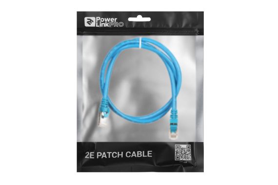 Патч-корд 2E Cat 6,S-FTP экран оплётка фольга,RJ45, 4Х2 27AWG ,7/0.14 Cu, 1.00 m, PVC,Blue (2E-PC6SFTPCOP-100BL) | Зображення 2