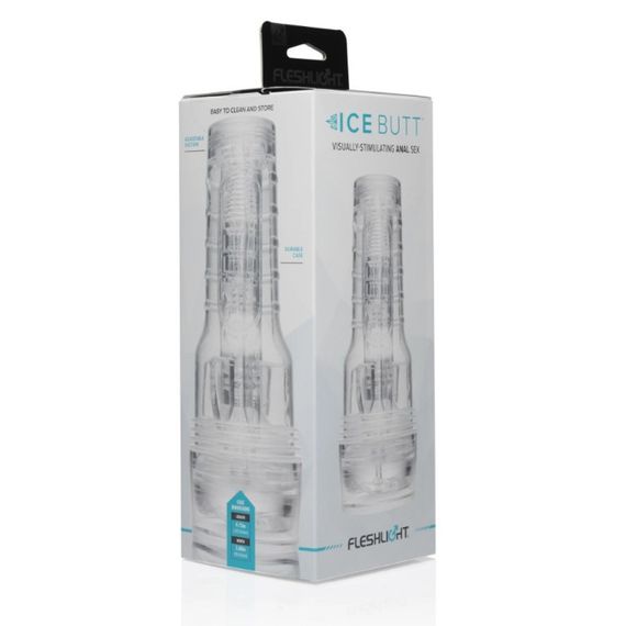 Мастурбатор анус в колбе, киберкожа Fleshlight Ice Butt Crystal, прозрачный sexstyle | Зображення 5