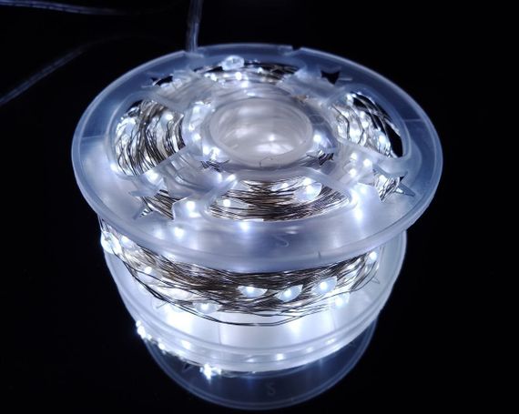 Гирлянда от USB "светодиодные капли" 50м, 500LED, холодный белый, 8 режимов + пульт | Зображення 1