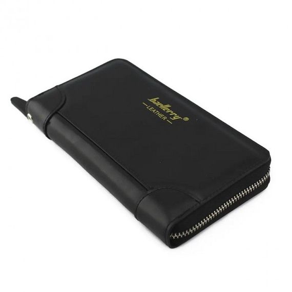 Гаманець шкіряний чоловічий Baellerry leather black. CT-721 Колір чорний