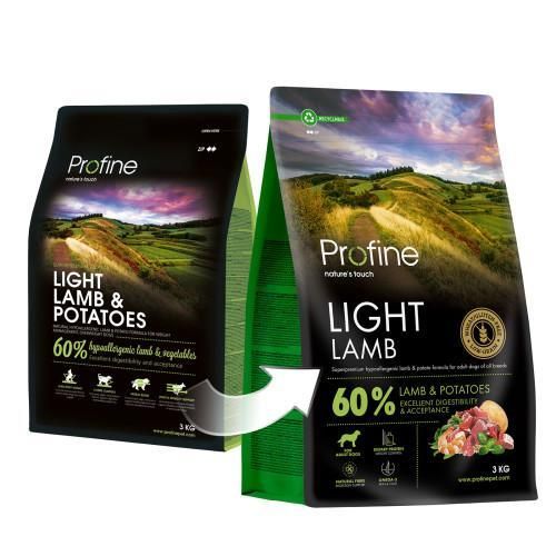 Корм сухой Profine Light Lamb and Potatoes для собак с избыточным весом, с ягнятиной и картофелем, 3 кг | Зображення 2
