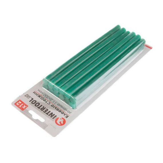 Комплект стрижнів клейових зелених 11,2*200 мм, 12 од. INTERTOOL RT-1057 | Зображення 1