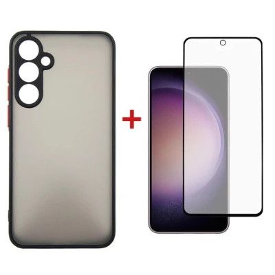 Чехол для мобильного телефона Dengos Kit for Samsung Galaxy S23 FE case + glass (Black) (DG-KM-11)