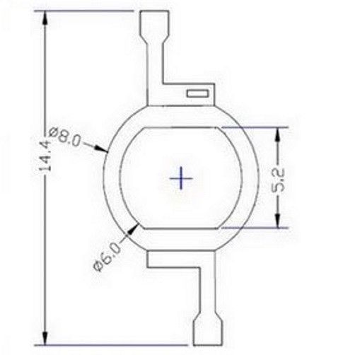 Светодиод красный LED 3W 620-630 nm 0.70A | Зображення 1