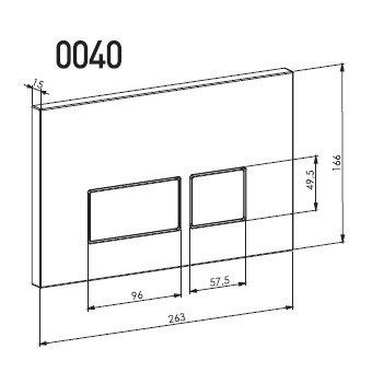 Кнопка змиву NKP біла (0042.white) | Зображення 1