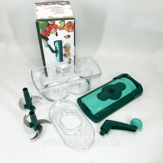 Слайсер для овощей ручной, Ручная кухонная овощерезка, Ручная овощерезка с разными насадками MS-32 | Зображення 8